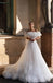 Popular Elegant Off Shoulder White Ruffle With Trailing Fashion Wedding Dresses,HS84