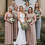 Women Gold Beautiful Sleeveless A-Line Floor-Length Bridesmaid Dresses Online, BL55