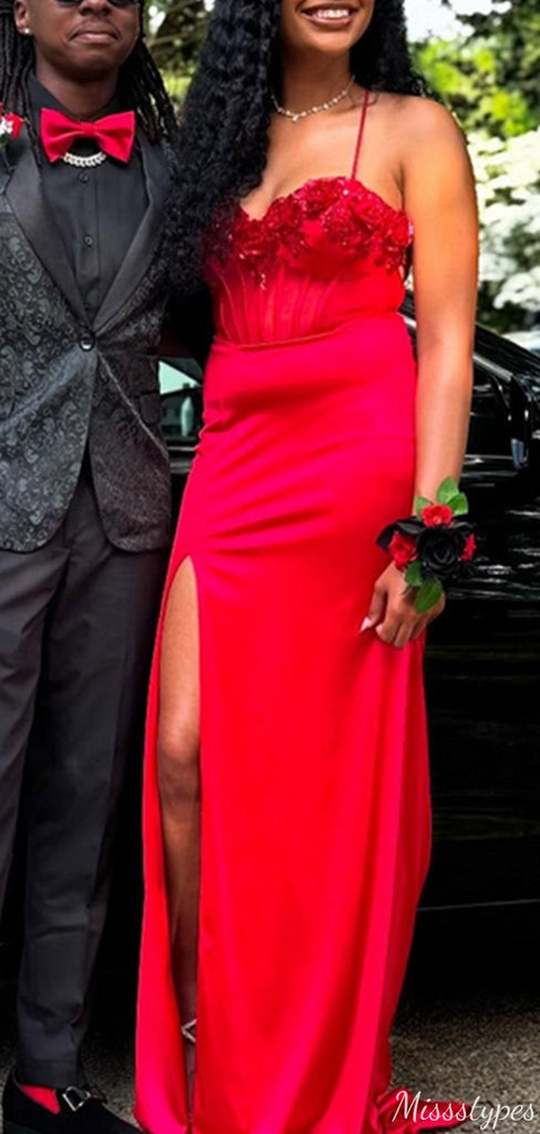 Sexy Spaghetti Strap Sweetheart Mermaid Long Prom Dress Ideas, Evening Party Dresses,ZX1027