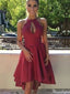 Elegant Halter Notched A-line Short Mini Homecoming Dress,HM458