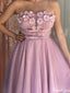 Elegant Strapless A-line Short Mini Homecoming Dress,HM459