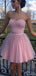 Gorgeous Strapless Sweetheart A-line Short Mini Homecoming Dress,HM461