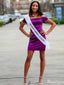 Formal Off-shoulder Sheath Short Mini Homecoming Dress,HM463