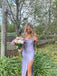 Sexy Lilac Mermaid High Slit Long Prom Dress To Impress, Evening Party Dresses,ZX434