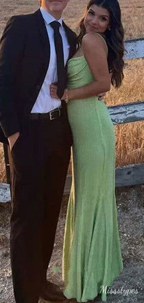 Sexy Straight Across Spaghetti Strap Mermaid  Long Prom Dress Ideas, Evening Party Dresses,ZX508