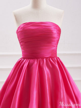 Elegant Strapless A-line Short Mini Homecoming Dress,HM466