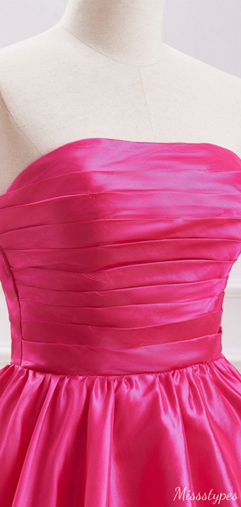 Elegant Strapless A-line Short Mini Homecoming Dress,HM466