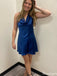 Casual Halter A-line Short Mini Homecoming Dress,HM467