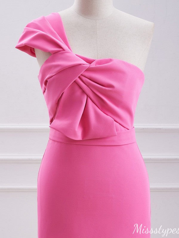 Elegant One-shoulder Sheath Short Mini Homecoming Dress,HM469
