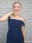 Casual Off-shoulder Sheath Short Mini Homecoming Dress,HM473