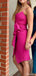 Elegant Spaghetti Strap Sheath Short Mini Homecoming Dress,HM474