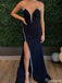Sexy Strapless V-neck Notched Mermaid Long Prom Dress Ideas, Evening Party Dresses,ZX1032