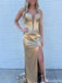 Elegant Strapless Notched Mermaid Long Prom Dress Ideas, Evening Party Dresses,ZX1033