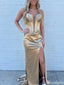 Elegant Strapless Notched Mermaid Long Prom Dress Ideas, Evening Party Dresses,ZX1033
