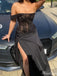Gorgeous One-shoulder Off-shoulder Mermaid Long Prom Dress Ideas, Evening Party Dresses,ZX1047