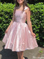 Elegant Spaghetti Strap A-line Short Mini Homecoming Dress,HM476