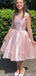 Elegant Spaghetti Strap A-line Short Mini Homecoming Dress,HM476