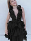 Gorgeous Deep V-neck Halter A-line Short Mini Homecoming Dress,HM480