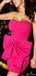Elegant Strapless Sweetheart Sheath Short Mini Homecoming Dress,HM482