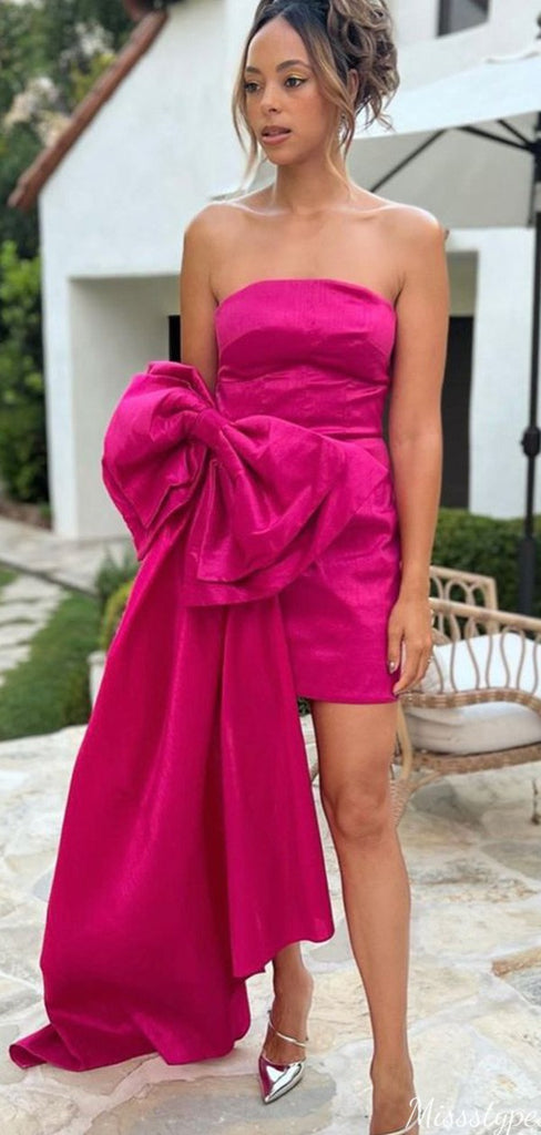 Elegant Strapless Unique Sheath Short Mini Homecoming Dress,HM483