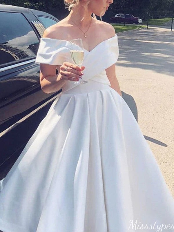 Elegant Off-shoulder A-line Short Mini Homecoming Dress,HM487
