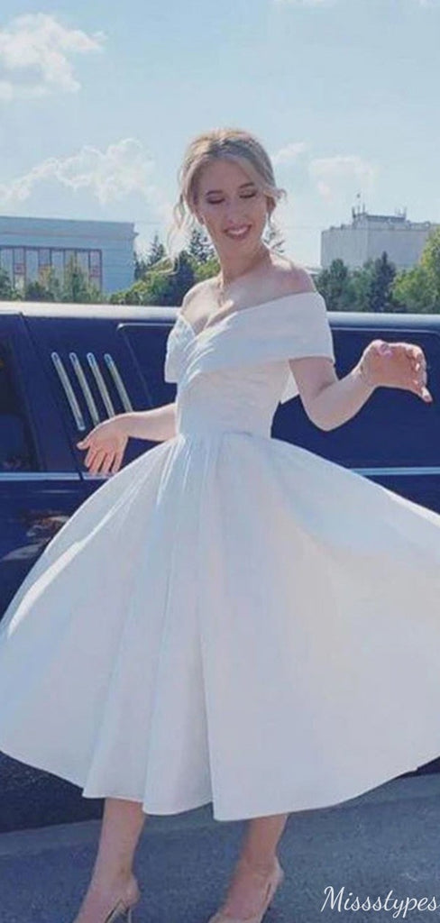 Elegant Off-shoulder A-line Short Mini Homecoming Dress,HM487