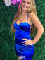 Sexy Spaghetti Strap Sheath Short Mini Homecoming Dress,HM491