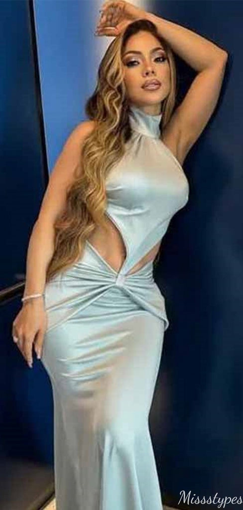 Elegant Halter Mermaid Long Prom Dress Ideas, Evening Party Dresses,ZX1057