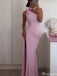 Elegant One-shoulder Mermaid Long Prom Dress Ideas, Evening Party Dresses,ZX1061