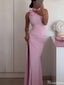 Elegant One-shoulder Mermaid Long Prom Dress Ideas, Evening Party Dresses,ZX1061