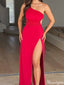 Elegant One-shoulder Mermaid Long Prom Dress Ideas, Evening Party Dresses,ZX1063