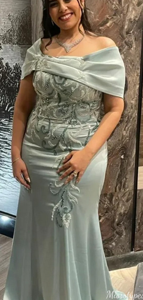 Gorgeous Off-shoulder Mermaid Long Prom Dress Ideas, Evening Party Dresses,ZX1067