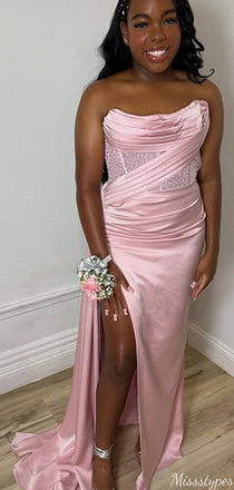 Gorgeous Strapless Mermaid Long Prom Dress Ideas, Evening Party Dresses,ZX1071