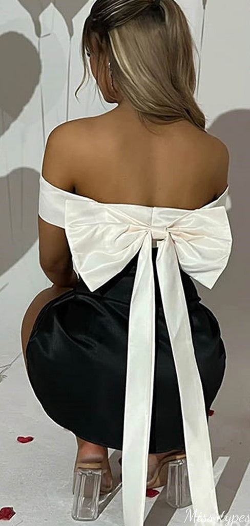 Elegant Off-shoulder A-line Short Mini Homecoming Dress,HM494