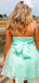 Casual Spaghetti Strap A-line Short Mini Homecoming Dress,HM497