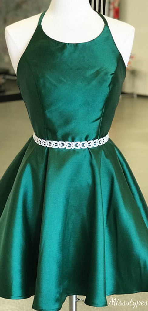 Elegant Halter A-line Short Mini Homecoming Dress,HM504