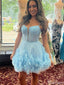 Gorgeous Spaghetti Strap A-line Short Mini Homecoming Dress,HM505