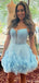Gorgeous Spaghetti Strap A-line Short Mini Homecoming Dress,HM505
