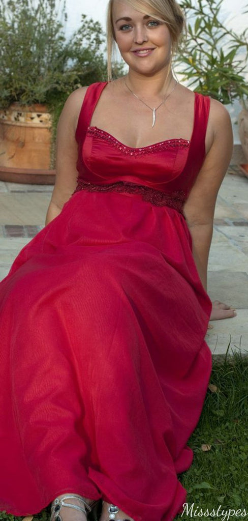 Elegant Spaghetti Strap A-line Long Prom Dress Ideas, Evening Party Dresses,ZX1073