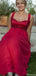 Elegant Spaghetti Strap A-line Long Prom Dress Ideas, Evening Party Dresses,ZX1073