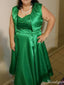 Casual Green A-line Long Prom Dress Ideas, Evening Party Dresses,ZX1075