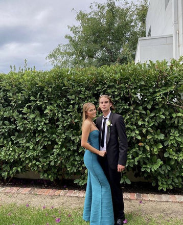 Sexy Blue Mermaid Sweetheart Long Prom Dress Ideas, Evening Party Dresses,ZX458