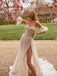 Women Lace Herringbone Sweetheart Side Slit With Trailing Long Fashion Wedding Dresses,HS108