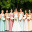 Colorful Sweetheart Strapless A-Line Long Bridesmaid Dresses Online, BL32