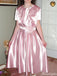 Casual Short Sleeves A-line Long Prom Dress Ideas, Evening Party Dresses,ZX1088