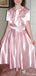 Casual Short Sleeves A-line Long Prom Dress Ideas, Evening Party Dresses,ZX1088