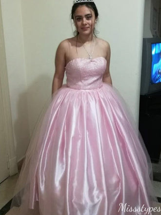 Elegant Strapless A-line Long Prom Dress Ideas, Evening Party Dresses,ZX1092