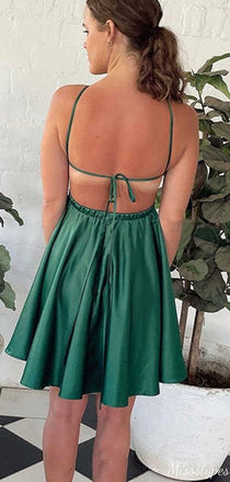 Sexy Spaghetti Strap A-line Mini Homecoming Dress,HM310