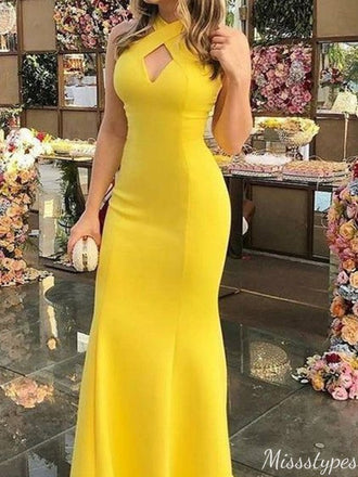 Gorgeous Halter Mermaid Long Prom Dress Ideas, Evening Party Dresses,ZX1100