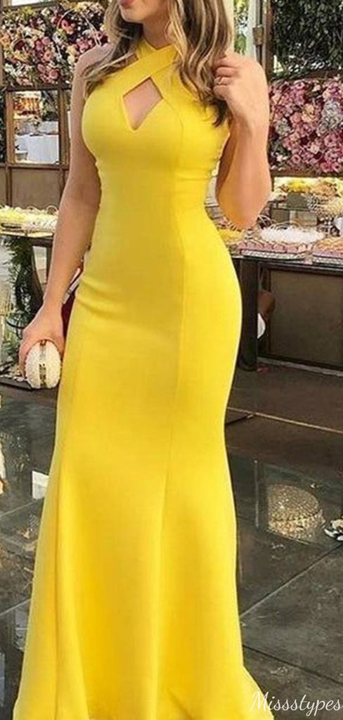 Gorgeous Halter Mermaid Long Prom Dress Ideas, Evening Party Dresses,ZX1100